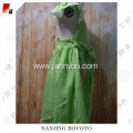 girls green ruffle sleeve double pocket dress